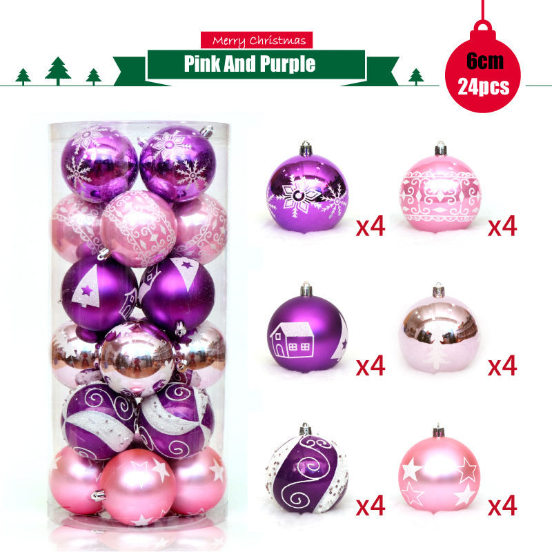 6cm24 Colorful Balls Christmas Ball Set