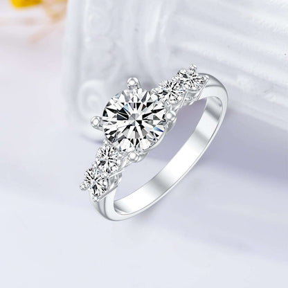 1.0 Carat Moissanite Ring in Sterling Silver