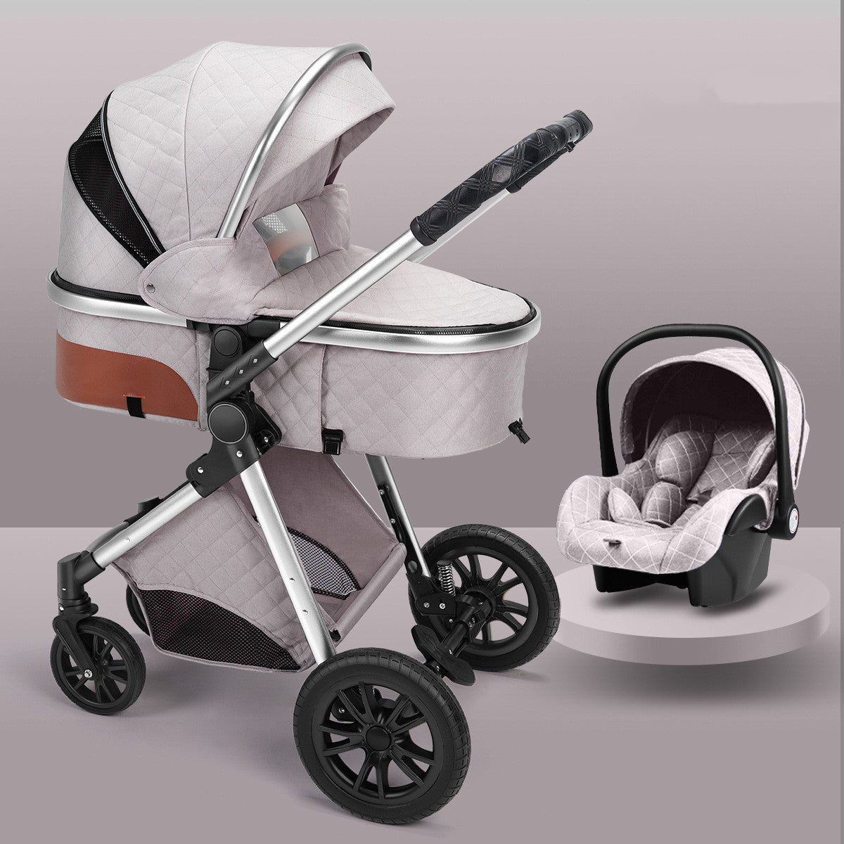 Lightweight Folding Two Way Shock Absorbing Baby Stroller