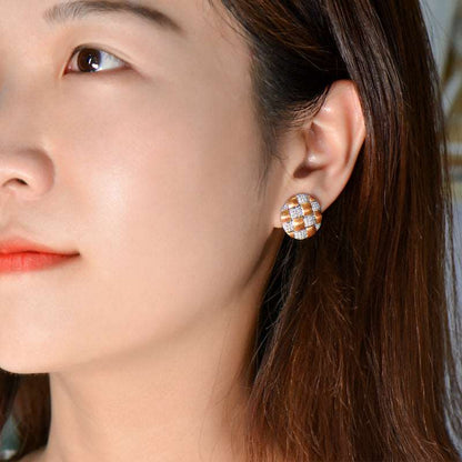 18K Gold Diamond Craft Earrings