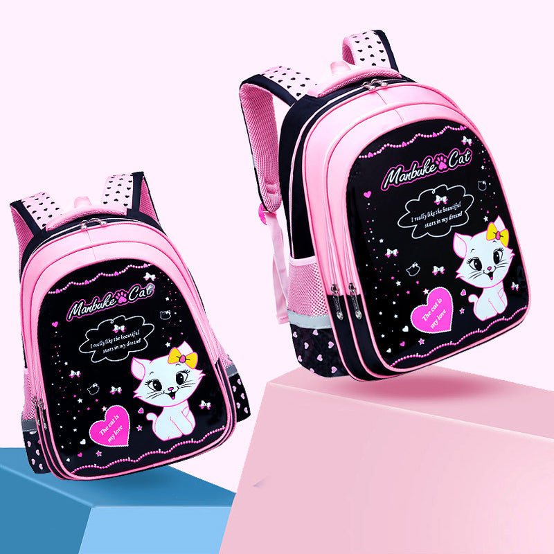 Kids Cute Cat Print  School Backpack