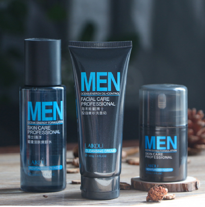 Men's Moisturizing Cream, Toner & Facial Cleanser