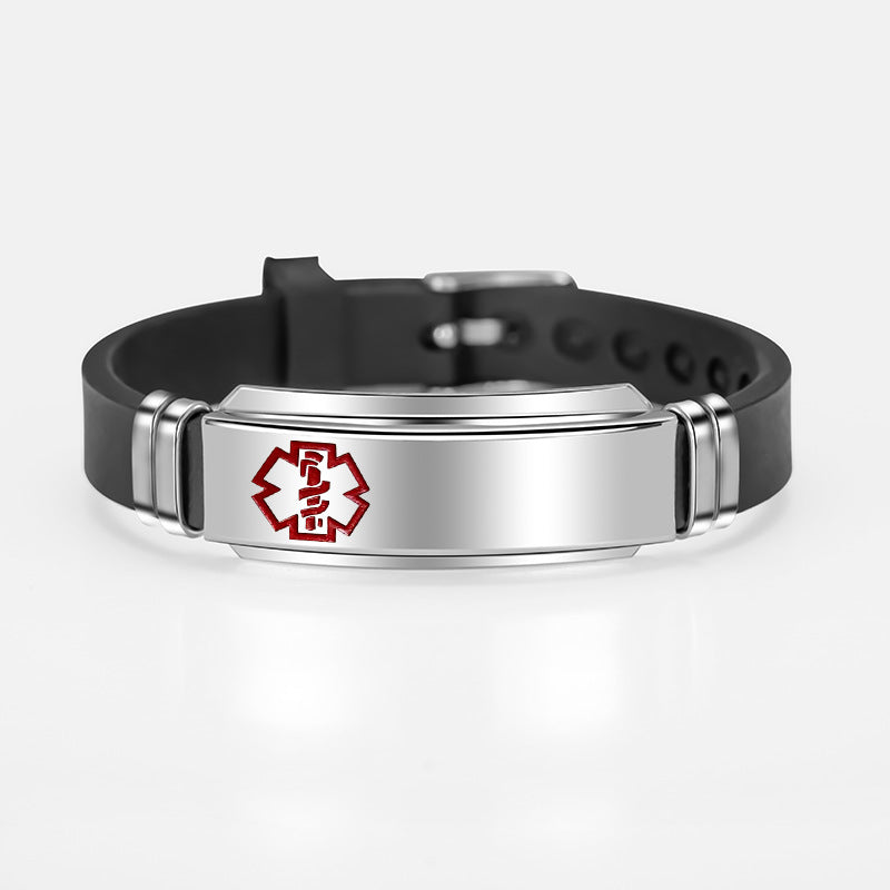 Medical logo Diabetic silicone bracelet