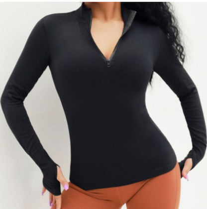 Half zip fitness top