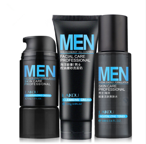 Men's Moisturizing Cream, Toner & Facial Cleanser