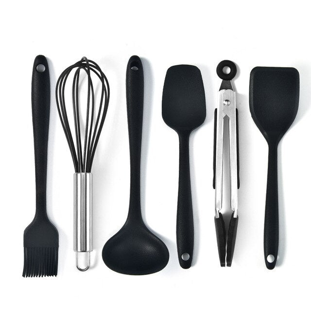 6-Piece Silicon Spatula Set & Baking Accessories