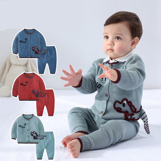 Children's Cardigan Suit/ Baby Outing Clothing