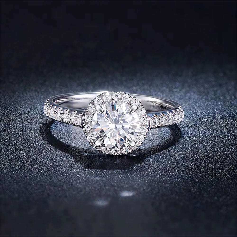 1.5 Carat Moissanite Ring in Sterling Silver