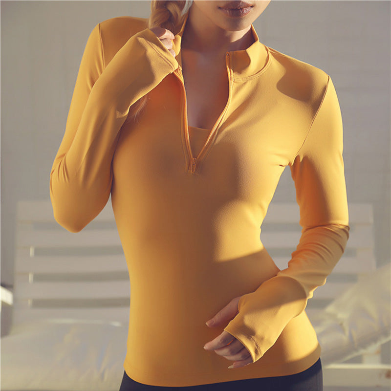 Half zip fitness top