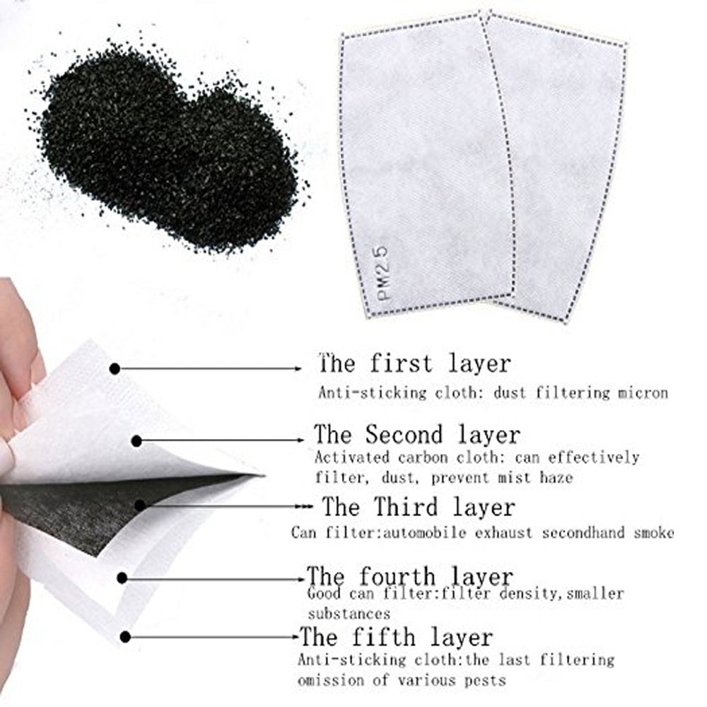 Anti-Dust/Anti-Microbe Mask with Activated Carbon Filter