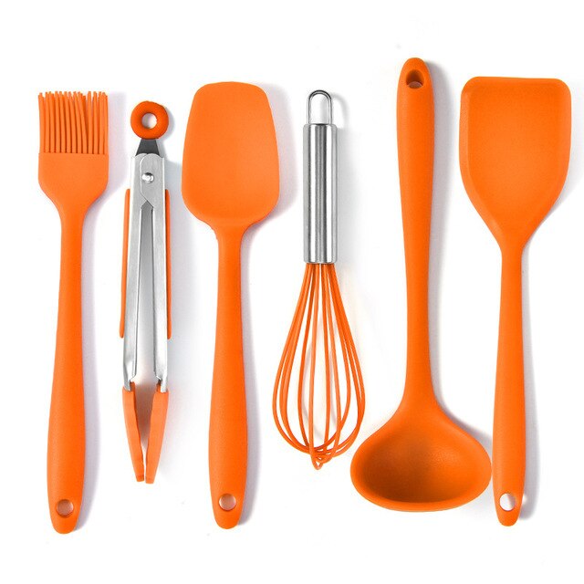 6-Piece Silicon Spatula Set & Baking Accessories