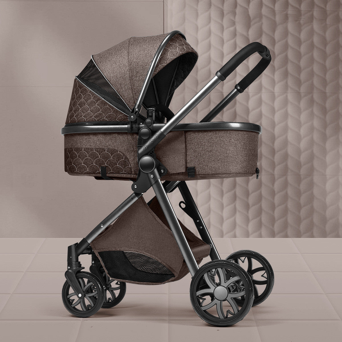 Lightweight Folding Two Way Shock Absorbing Baby Stroller