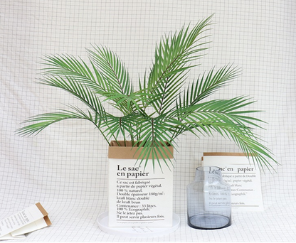 Green Artificial Palm Leaf Plant