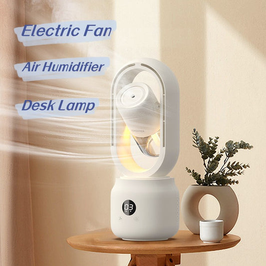 Electric Fan with Spray Mist; USB Rechargeable