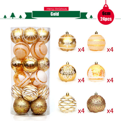 6cm24 Colorful Balls Christmas Ball Set