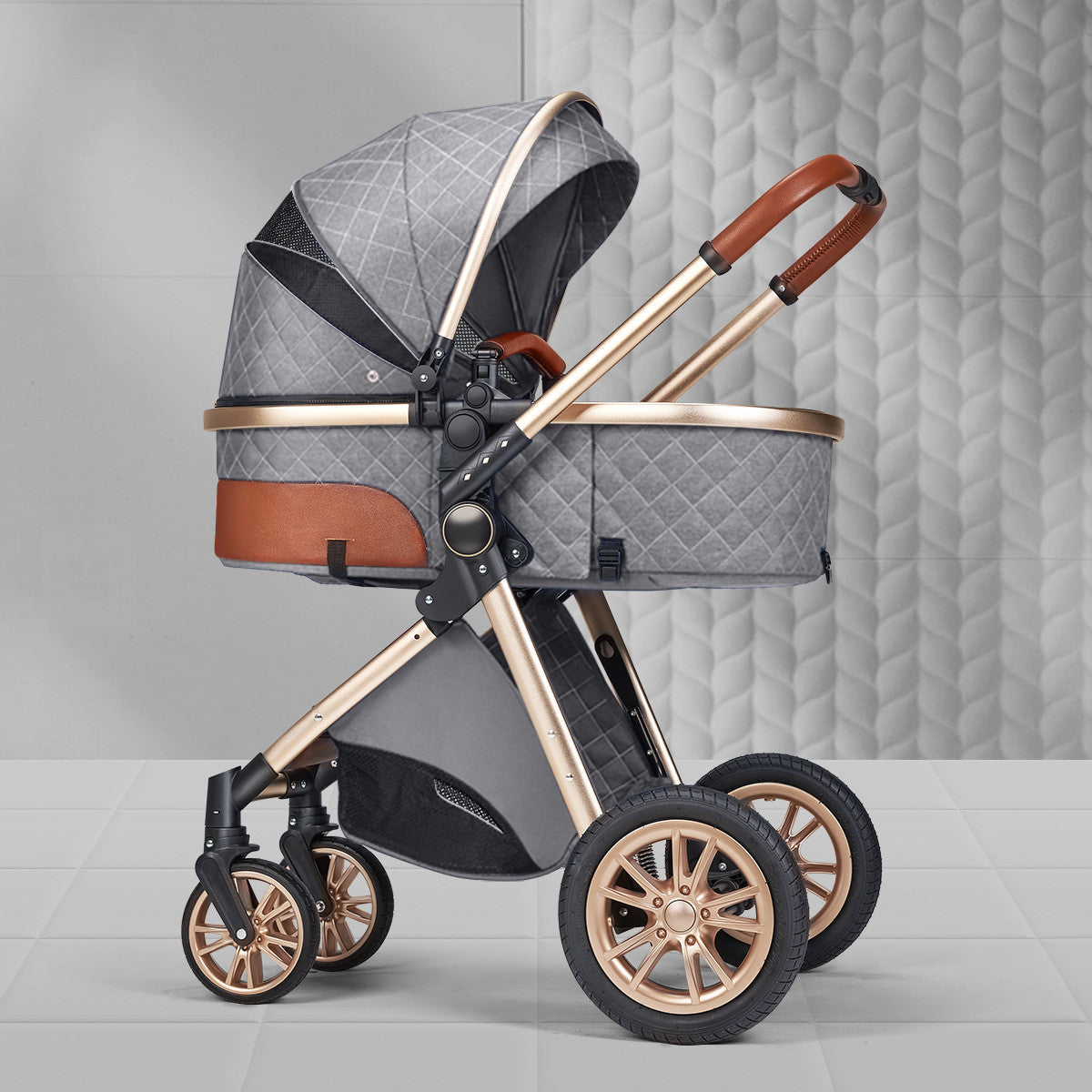 Lightweight Folding Two Way Shock Absorbing Baby Stroller