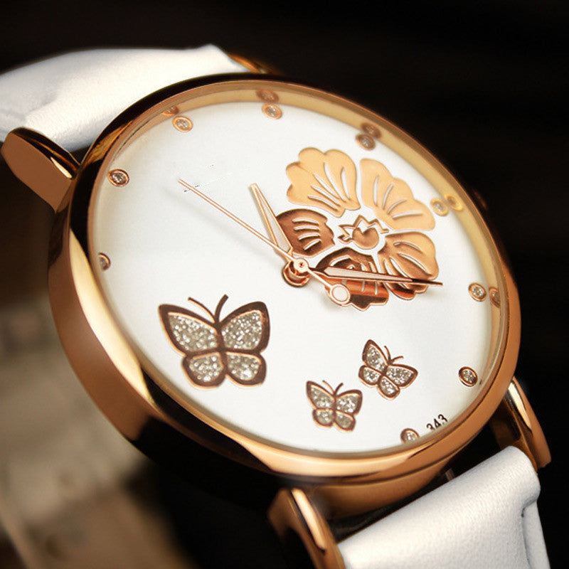 Women Watch with Leather Belt