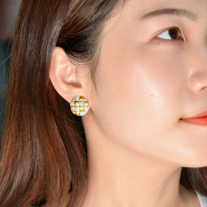 18K Gold Diamond Craft Earrings