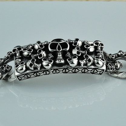 Retro Punk Men's Silver Hip-hop Bracelet