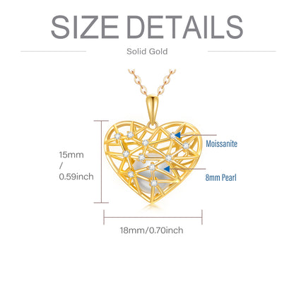 Moissanite Heart Pendant