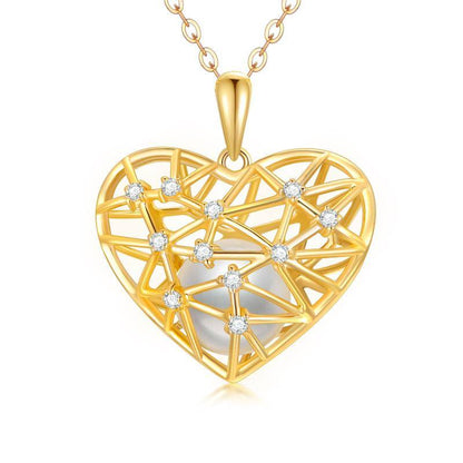 Moissanite Heart Pendant