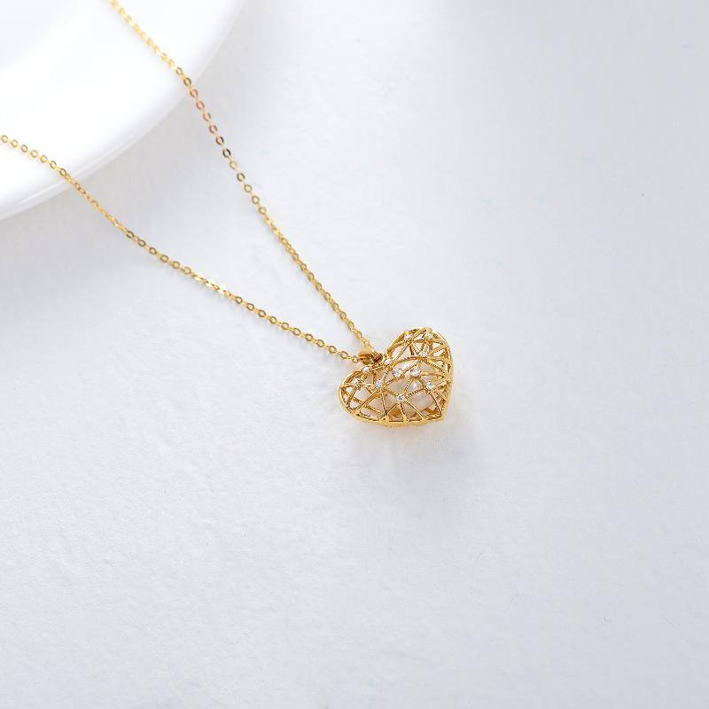 Moissanite Heart Pendant