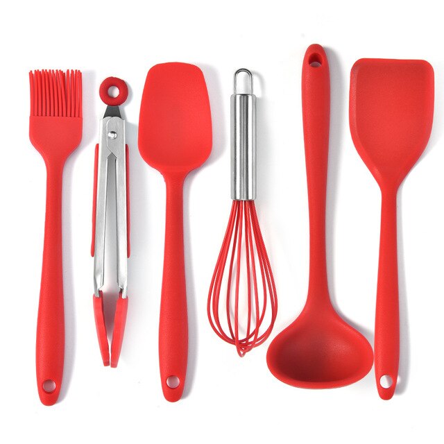 6-Piece Silicon Spatula Set & Baking Accessories