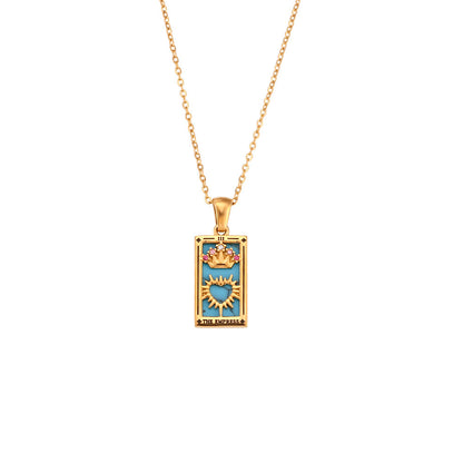 Rectangular Oil Drip Tarot Pendant