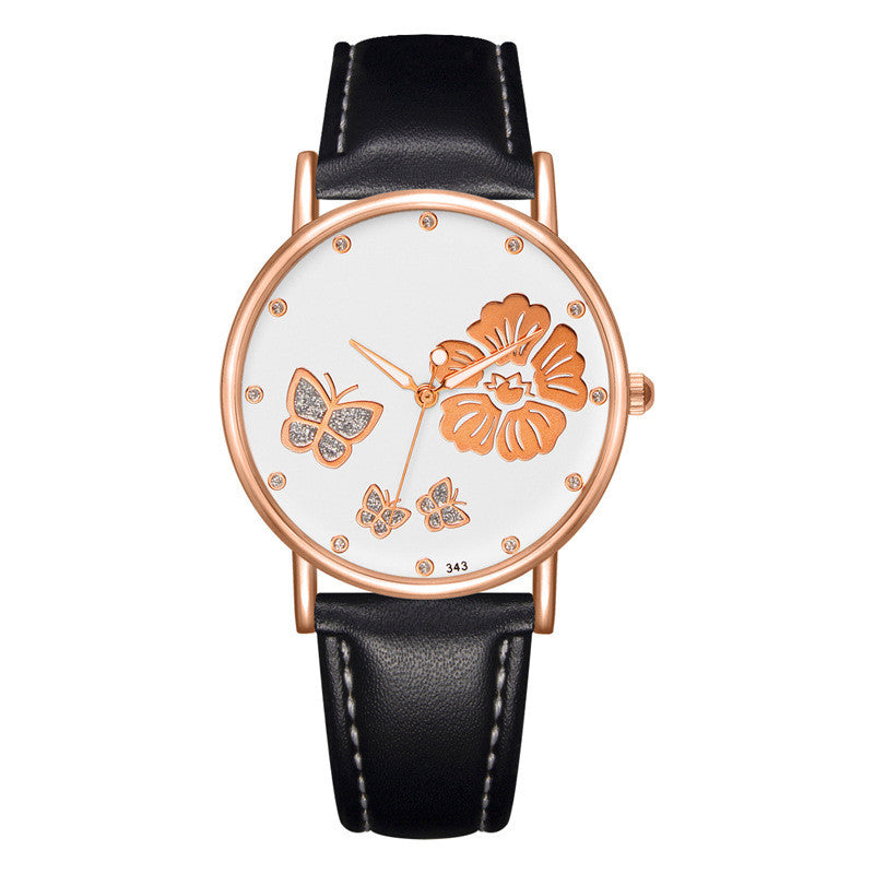 Women Watch with Leather Belt