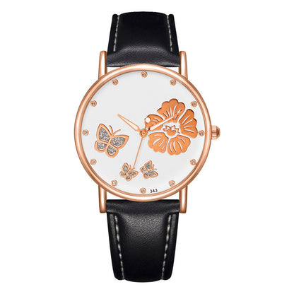 Women Watch with Leather Belt