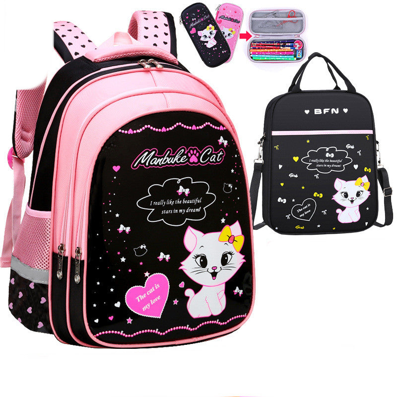 Kids Cute Cat Print  School Backpack