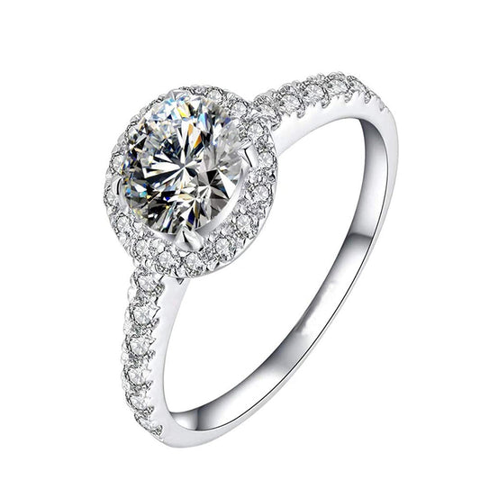 1.5 Carat Moissanite Ring in Sterling Silver