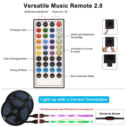 LED Strip Lights / Bluetooth Color Changing Light with Remote