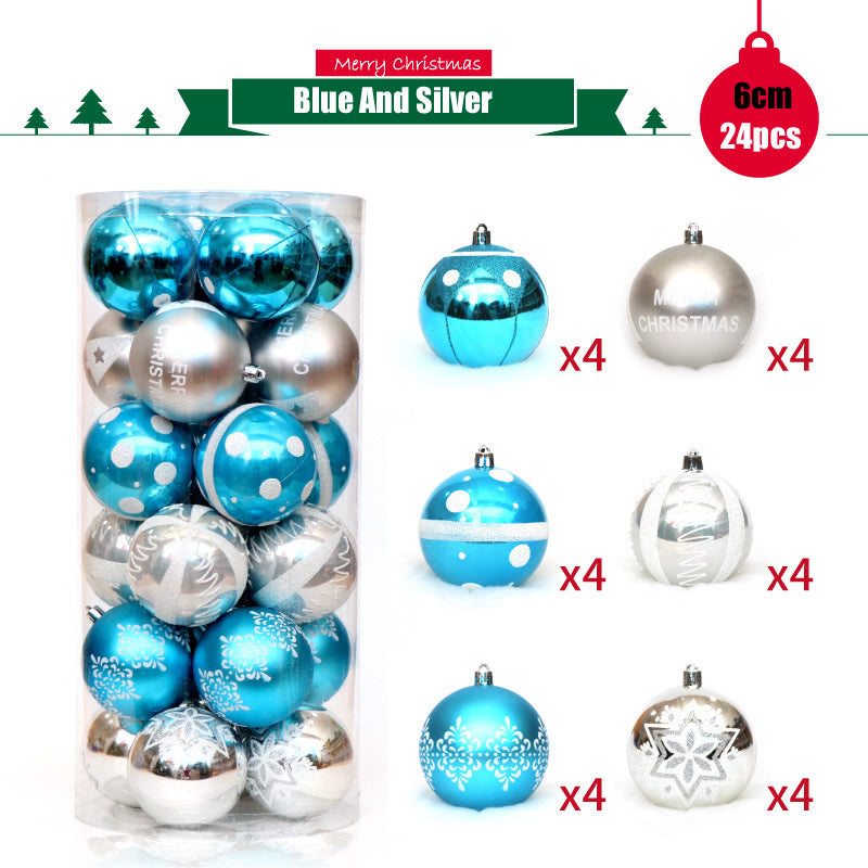 6cm24 Colorful Balls Christmas Ball Set