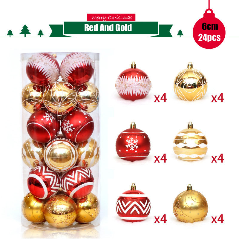 6cm24 Colorful Balls Christmas Ball Set