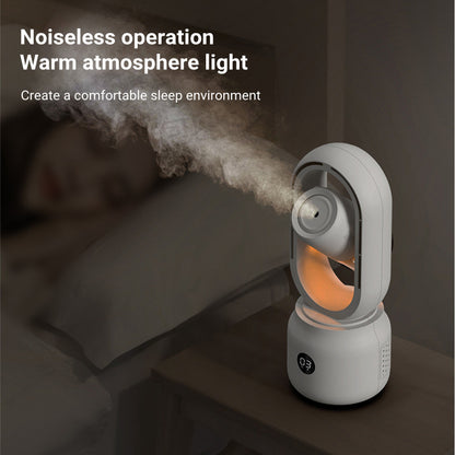 Electric Fan with Spray Mist; USB Rechargeable