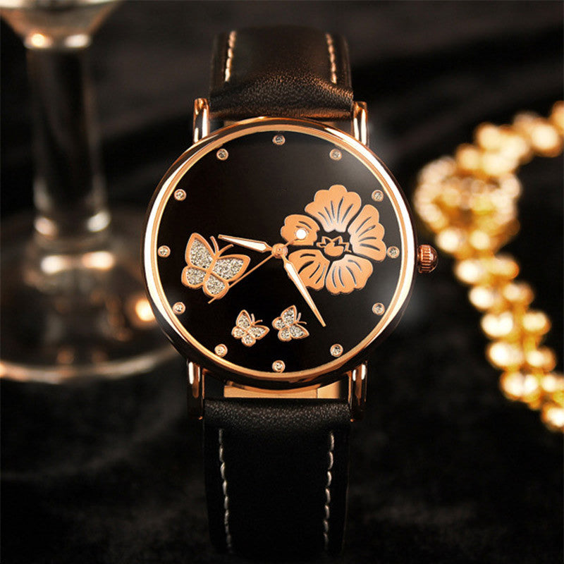 Women Watch with Leather Belt