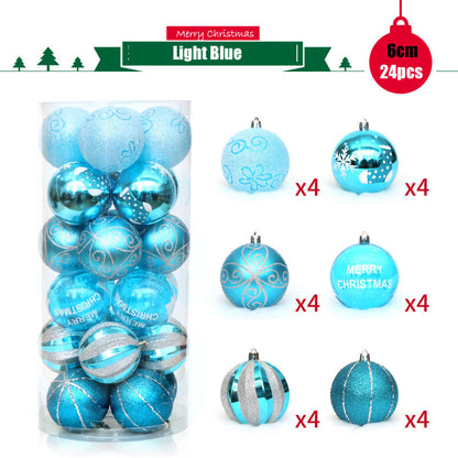 6cm24 Colorful Balls Christmas Ball Set