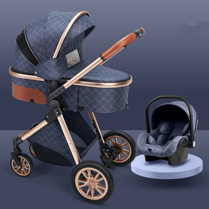 Lightweight Folding Two Way Shock Absorbing Baby Stroller