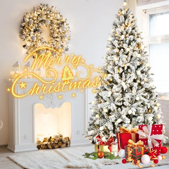 PE PVC Christmas Tree with 10-Function LED Lights & Easy Power Tech