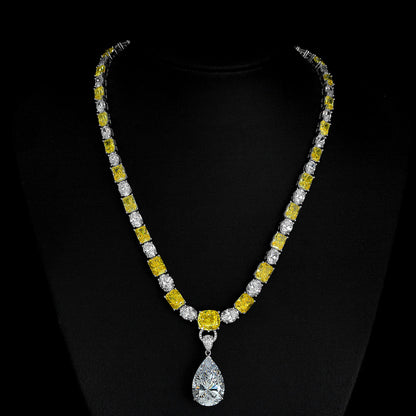 Women's 925 Silver 42 Carat Goose Yellow High-end Necklace