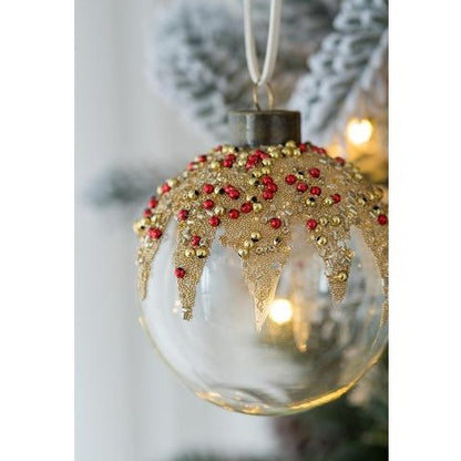 Set of 12 Glass Christmas Ball Ornaments