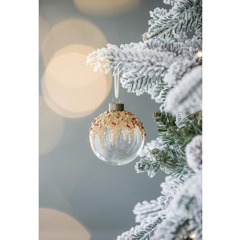 Set of 12 Glass Christmas Ball Ornaments