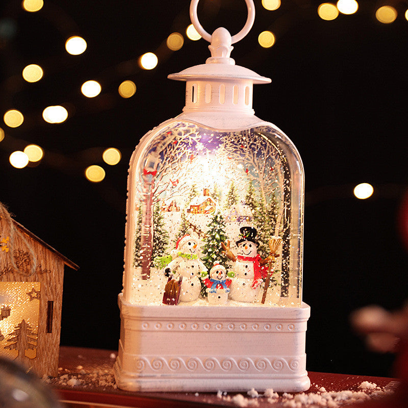 Christmas Crystal Ball Under Snowflake Light Music Box