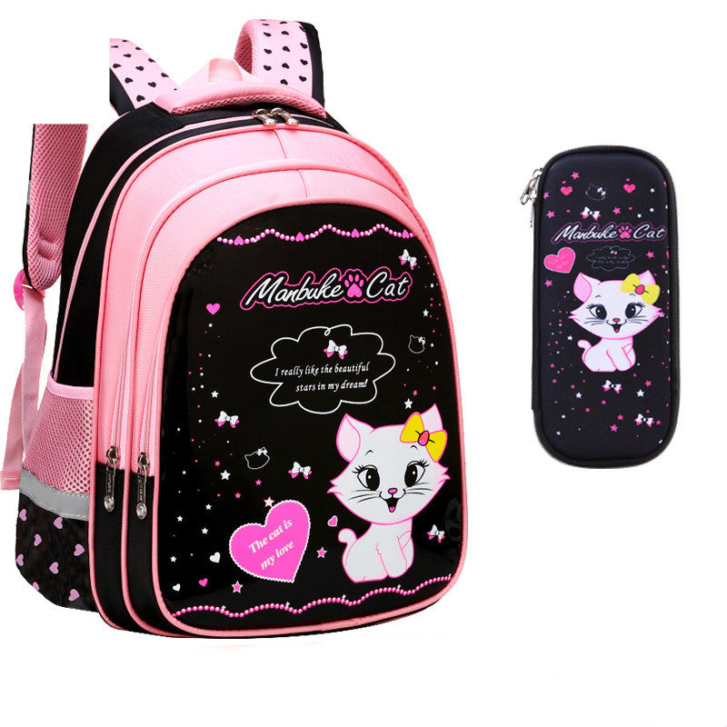 Kids Cute Cat Print  School Backpack