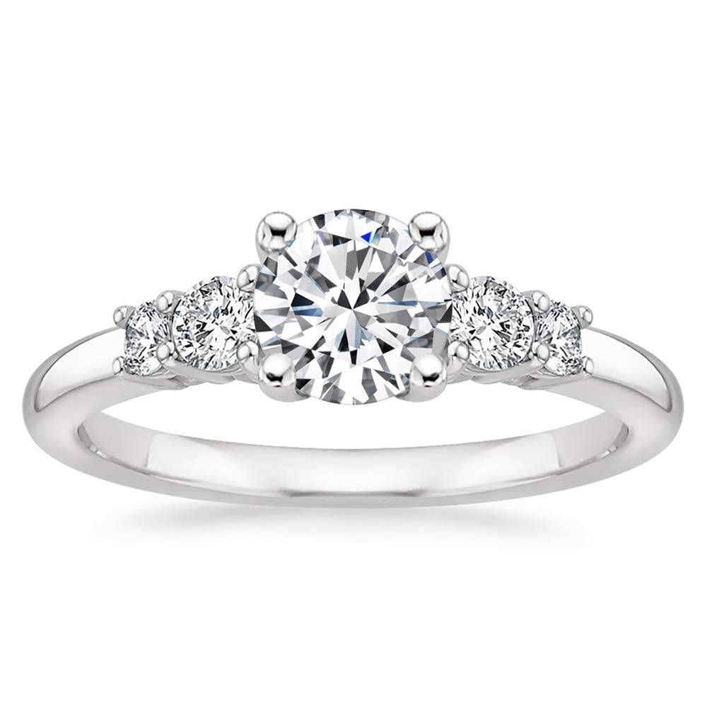 1.0 Carat Moissanite Ring in Sterling Silver