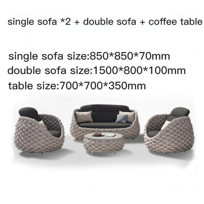 Outdoor Lounge Sofa Coffee Table Set