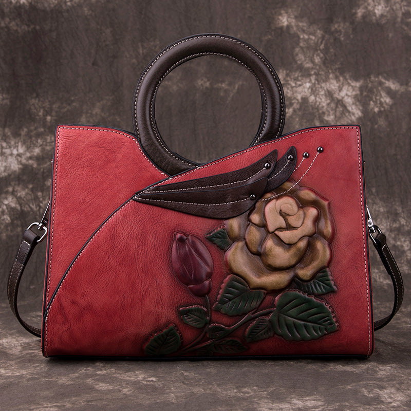 Handmade Contrasting Leather Handbag