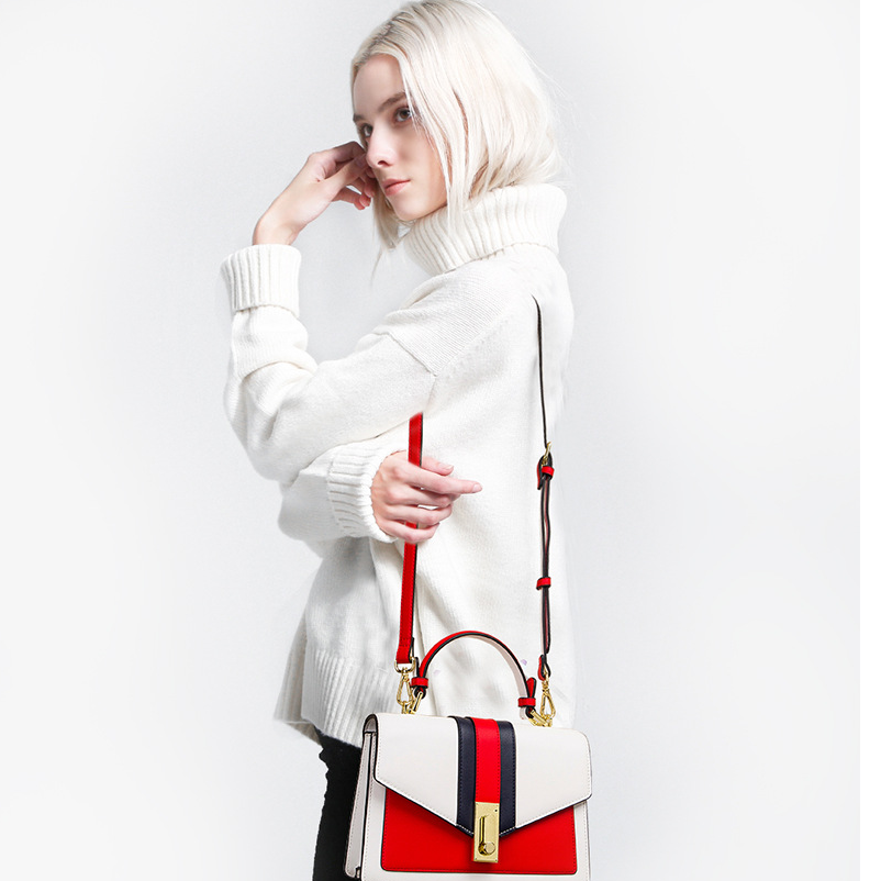 Color-block Square Handbag