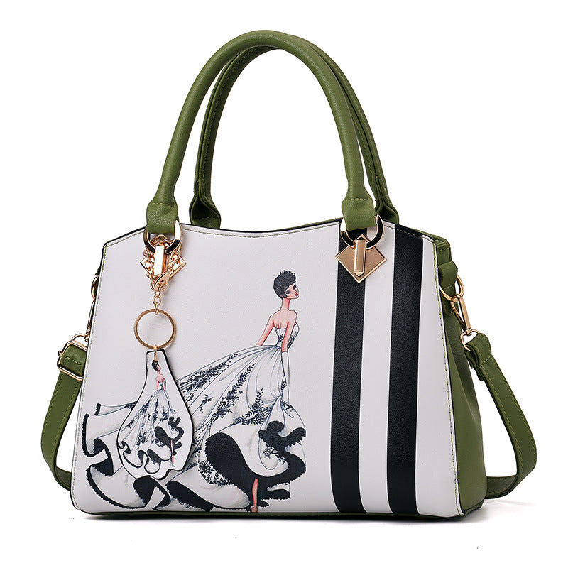 Korean Style Printed Handbag